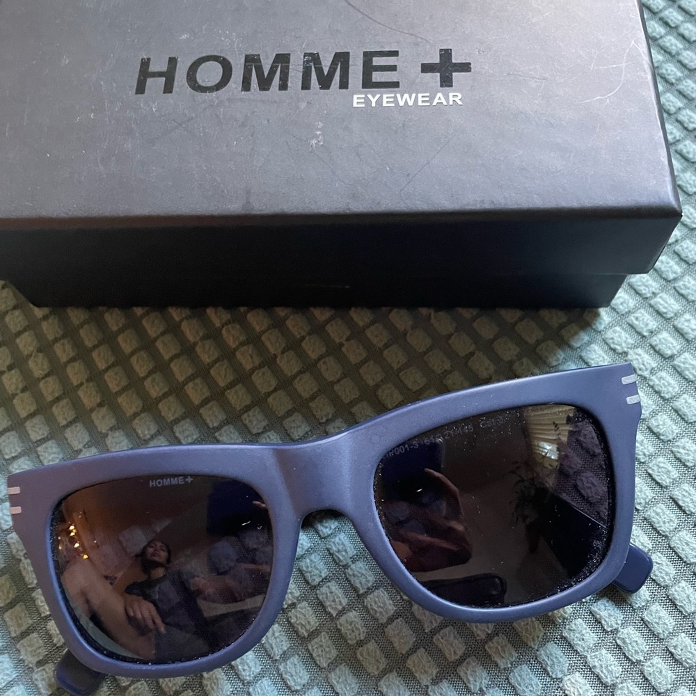 HOMME+ Matte Blue Sunglasses – Women’s Fashion Eyewear